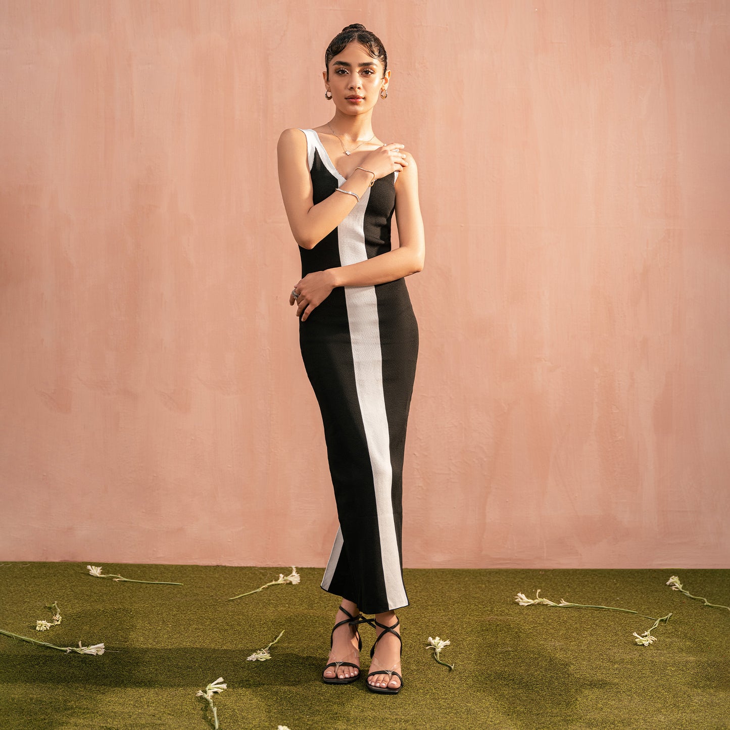 Black and White Day/Night Dress