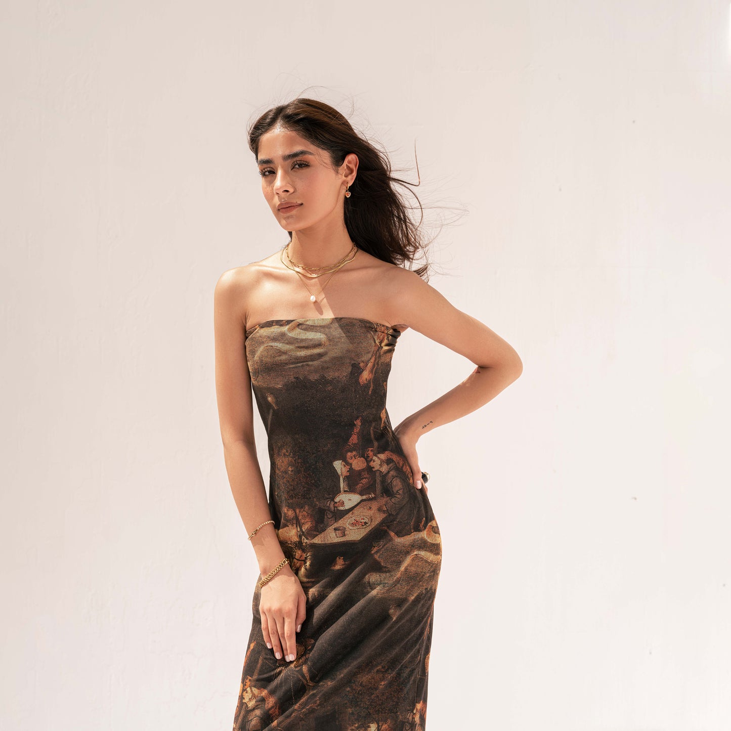Black and Green Cocktail Dress